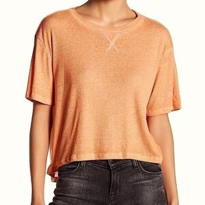 ABOUND ribbed knit hi-lo tee size XXS NWT